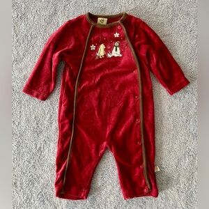 intage Classic Pooh Baby Velour One Piece